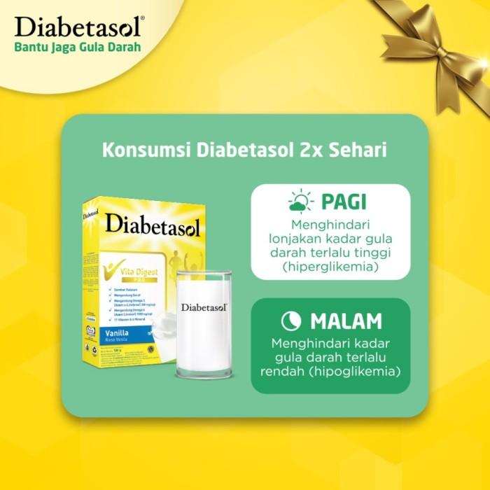 Gambar Diabetasol Susu Nutrisi Diabetes 600Gr Rasa Vanilla-Coklat-Cappucino dari TheBig Bag undefined Tokopedia