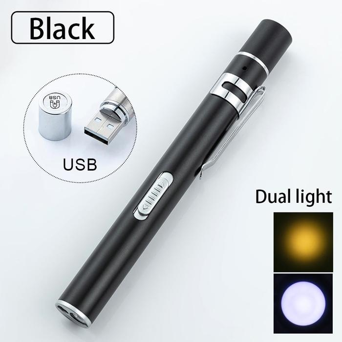 Gambar Senter Dokter LED PRofesional / Senter Medis LED Flashlight Pen - Hitam dari FunToys711 undefined Tokopedia