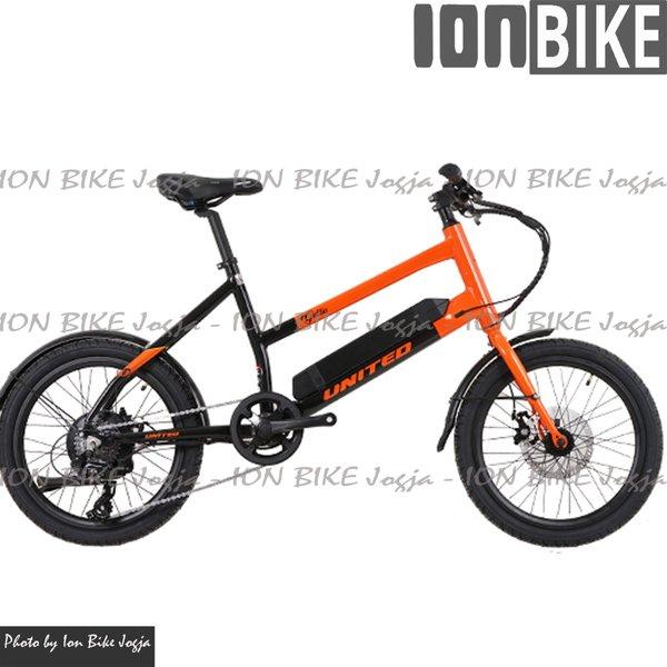 Sepeda Elektrik United Gallio E-Bike Ebike Mini Velo 20 Inch Gili 350W  orange di Ion Bike Jogja Official Tokopedia