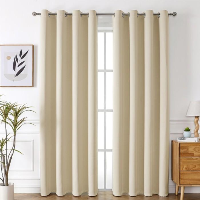 Gambar Ctr Grommet Solid Blackout Curtains For Bedroom And Living Room dari ctrashop undefined Tokopedia