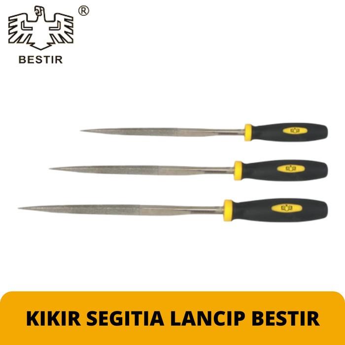 Gambar DK Kikir MiniSegitiga Lancip BESTIR / Triangular File BESTIR 07023 - 3x140 dari DISTRIBUTOR.KONSTRUKSI undefined 4 Tokopedia