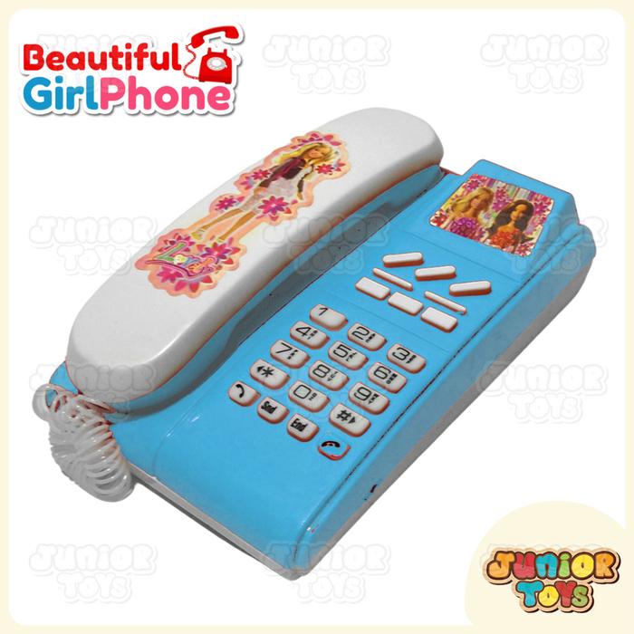 Gambar Mainan Telepon Anak Perempuan Musical Phone Toys - Biru dari CORNETTO store undefined Tokopedia