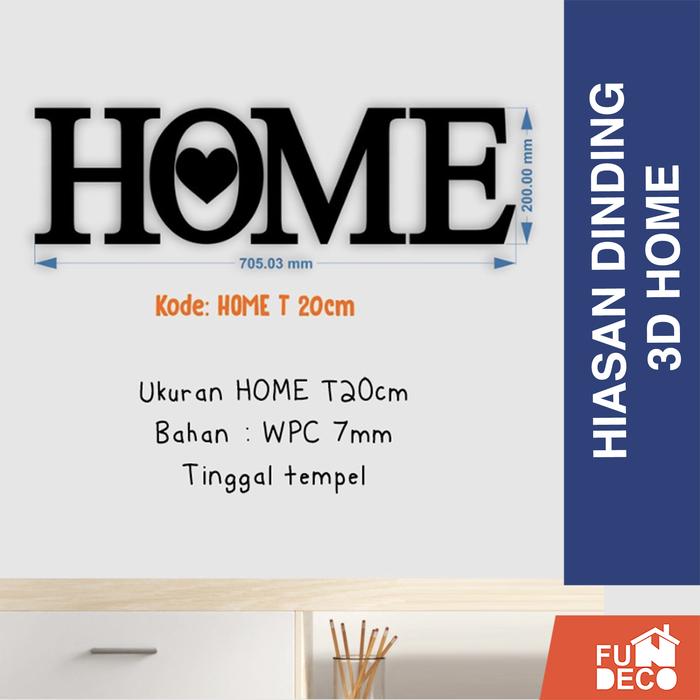 Gambar Hiasan Dinding 3D Pajangan Dinding HOME Tulisan Kayu Wall Decor LOVE D dari sky523 undefined Tokopedia