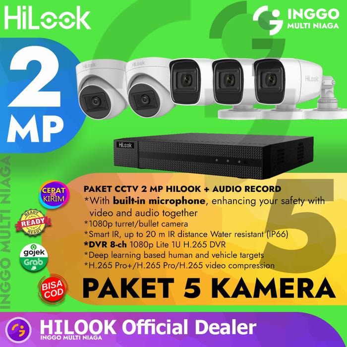 Jual PAKET CCTV 5 CHANNEL KAMERA 2MP HILOOK AUDIO REKAM SUARA 4TB jual-paket-cctv-5-channel-kamera-2mp-hilook-audio-rekam-suara-4tb