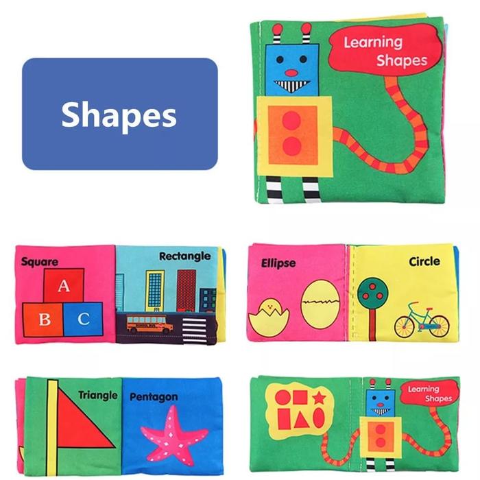 Gambar FU Buku Bantal Bayi Soft Book Mainan Edukasi Buku Anak Bantal Buku - SB SHAPES dari Flash Unik undefined Tokopedia