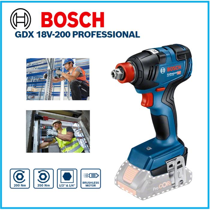 Jual Bosch GDX 18V-200 Cordless Impact DriverKunci Pas Body Only