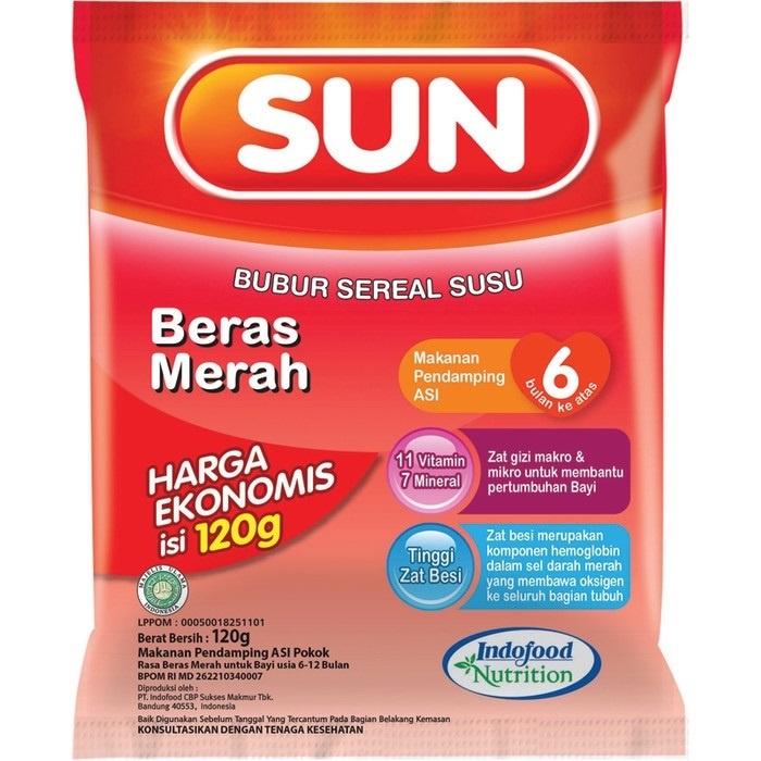 Gambar Bubur Bayi Sun Kemasan Ekonomis  Kacang Hijau / Pisang / Beras Merah - Beras Merah dari berkah snack sejahtera undefined Tokopedia
