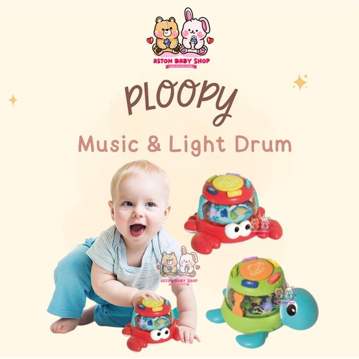 Gambar Ploopy Music & Light Drum / Turtle & Crab Drum Mainan Drum Musik Bayi - Crab dari Aston baby shop undefined Tokopedia