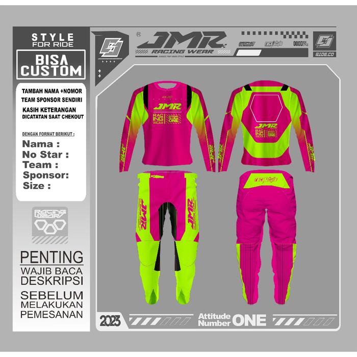 Gambar JERSEY SET TYPE PREMIUM strech trail adventure grasstrack dan motocross terbaik - DESIGN JMR KATALOG, S /28-29 dari Jmrracingwear undefined Tokopedia