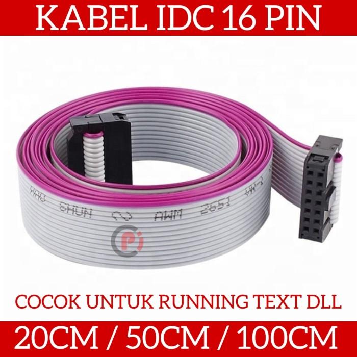 Gambar Kabel Flat IDC 16 Pin Panjang 20 50 100 cm 16P Plus Konektor Terpasang - 20cm dari Alexaindo Store undefined Tokopedia