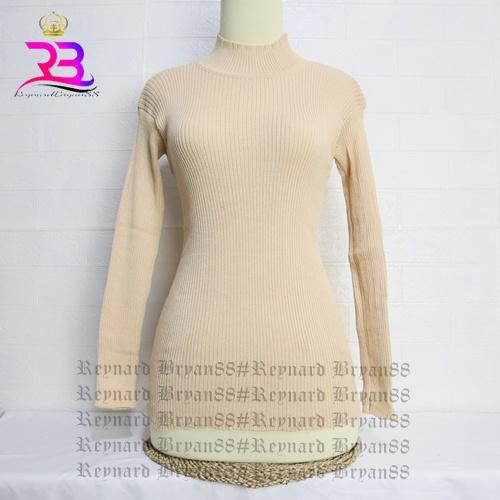 Gambar BB 40-100KG STD dan JUMBO Inner Rajut wanita / Sweater Baju Dalaman Tu - Cream, JUMBO dari Microstoree_NEW undefined Tokopedia