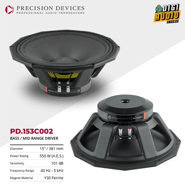 Gambar Precision Device PD 153C002 Speaker Komponen Pasif 15 inch 450 Watt - dari raihanah_sh0p undefined Tokopedia