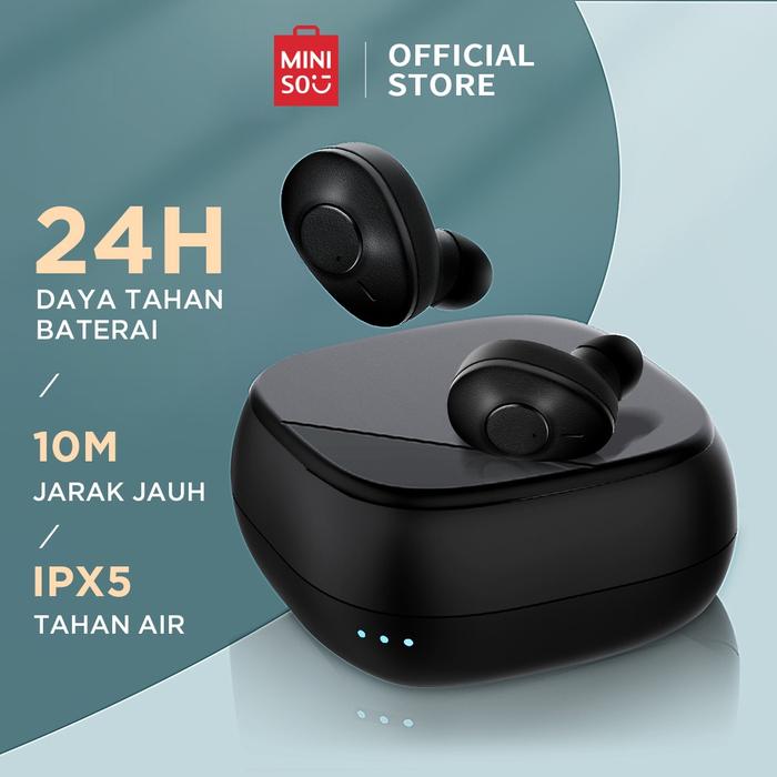 Jual Miniso Bluetooth Headset HD TWS Headphone True Wireless