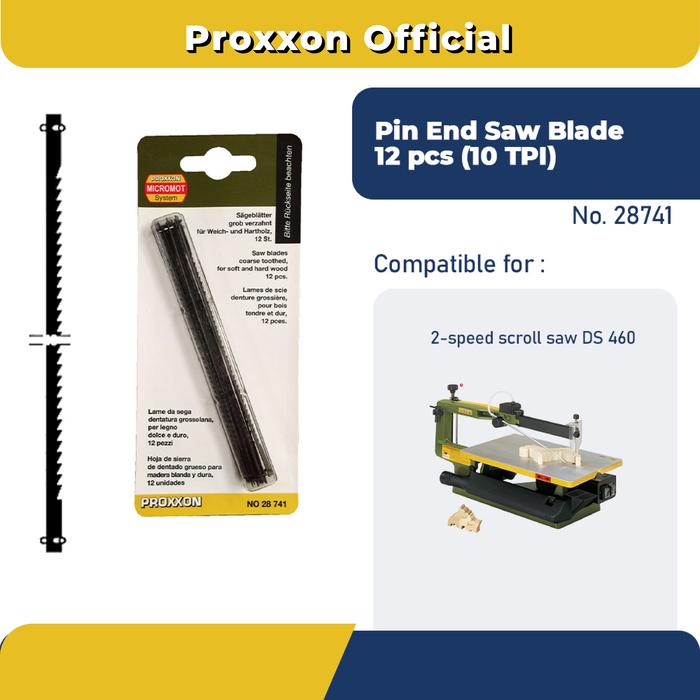 Jual PROXXON 28741 MATA GERGAJI SCROLL SAW PIN END SAW BLADE (10