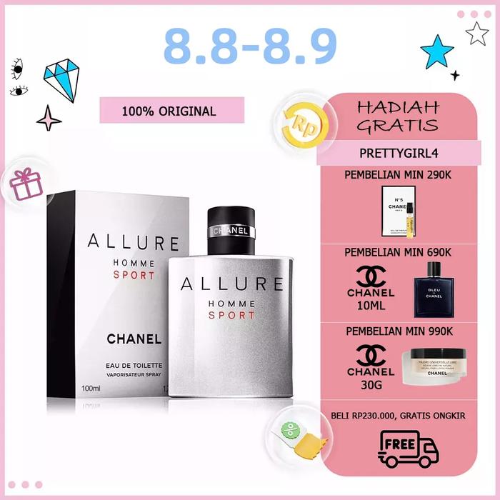 Jual New!! Chanel ALLURE HOMME SPORT Eau de Toilette 100ml Parfum