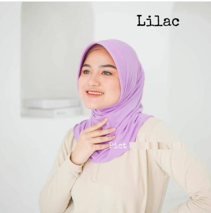 Gambar Jilbab sport/Hijab Sport - Lilac dari CahayaMask_NEW undefined Tokopedia