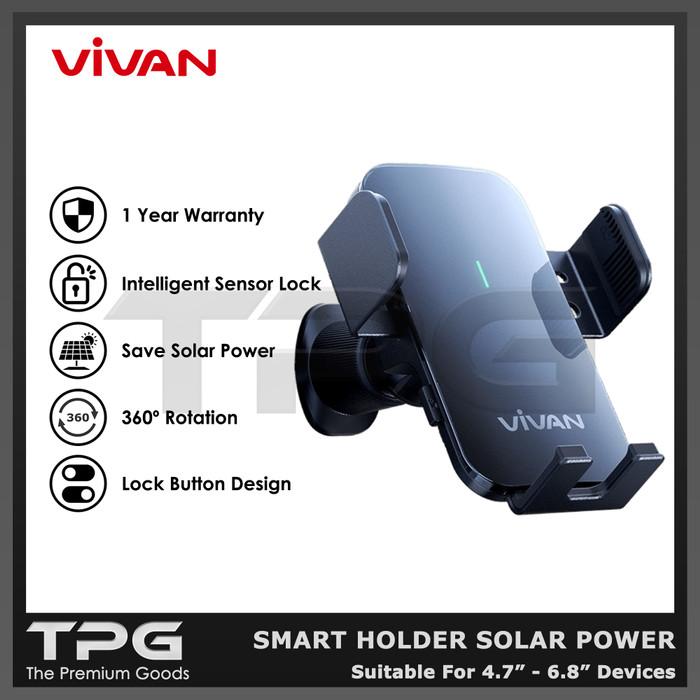Gambar VIVAN ECH01 CAR PHONE HOLDER MOBIL SMART SOLAR POWER ELECTRIC WIRELESS dari CLASS PREMIUM ID undefined Tokopedia