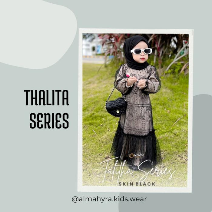 Gambar GAMIS ONLY - Dress Pesta Gamis Anak Thalita Series By Qavio - Skin Black, 1y dari Almahyra Kids Wear_NEW undefined Tokopedia
