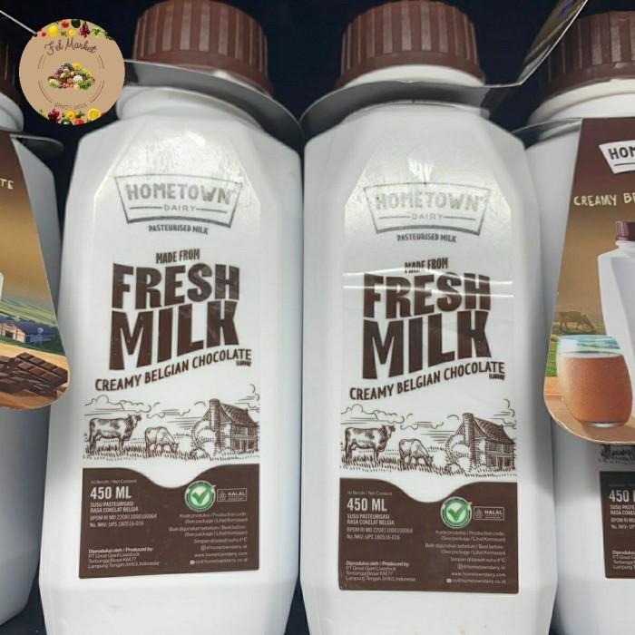 Gambar Hometown Fresh Milk Creamy Belgian Chocolate |Susu Pasteurisasi coklat - 450 ml dari FRMARKET99 undefined Tokopedia
