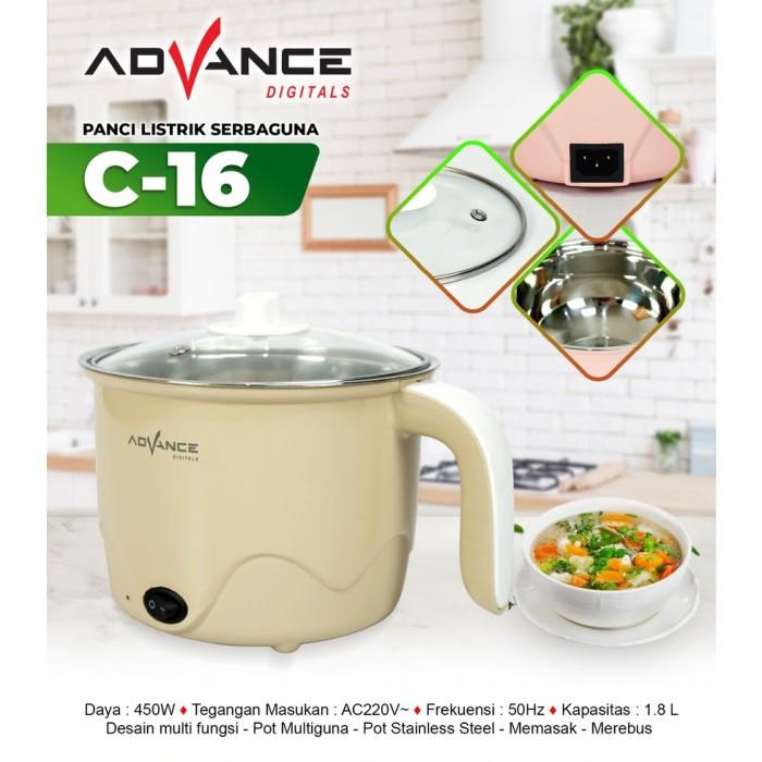 Gambar Advance C-16 Panci Listrik Warmer Steamer Multifungsi 1.5Lt - Beige dari Gaming Plus Store undefined Tokopedia