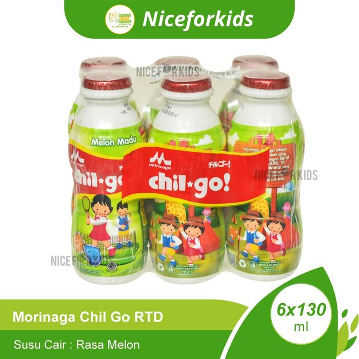 Gambar Berkualitas Morinaga Chil Go UHT 6x130 ml / Susu Botol Siap Minum / - Melon dari toko aga21 undefined Tokopedia