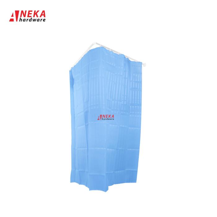 Gambar Shower Curtain / Tirai Kamar Mandi / Hordeng Mandi Terbaru - Blue, 180x180cm dari bonica undefined Tokopedia