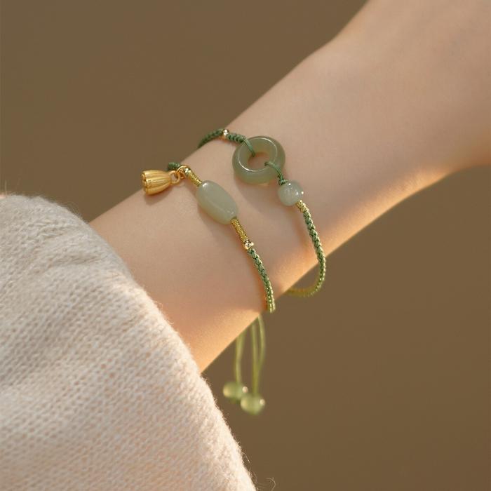 Gambar Wgk Gelang Hetian Jade Wanita, Perhiasan Gelang Aman Giok Retro Negara dari arturstroe undefined Tokopedia