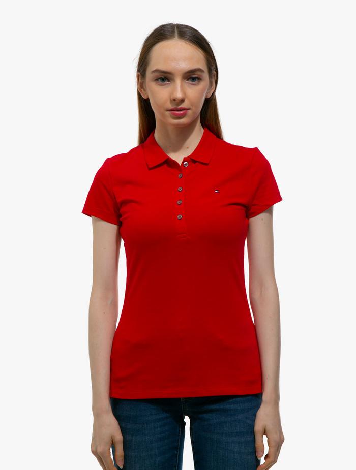 Gambar TOMMY HILFIGER - HERITAGE SLIM FIT POLO SHIRT - Red - Red, L dari Tommy.Hilfiger undefined Tokopedia
