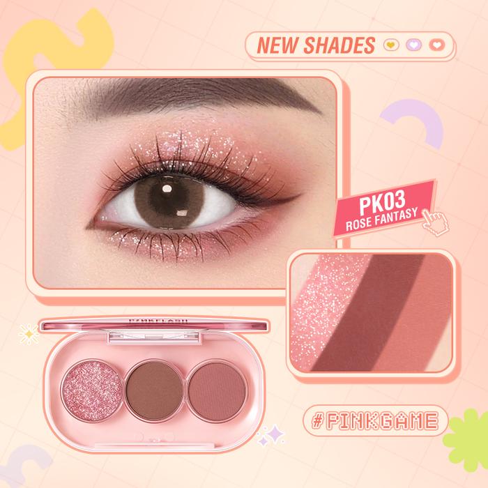 Gambar PINKFLASH 3 PAN EYESHADOW PF-E23 - PK03 dari RITARA_NEW undefined Tokopedia