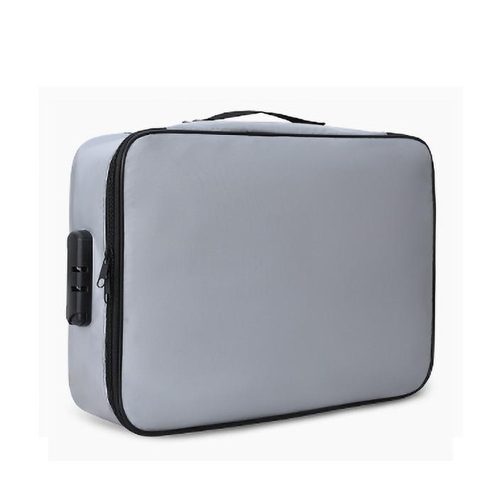 Gambar Tempat Berkas Map Tas Anti Api Tas Penyimpan Dokumen Dengan Kunci - Grey dari Indayant store undefined Tokopedia