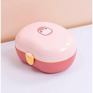 Gambar Kotak Makan Bekal Set Sendok Garpu 2 Susun Lunch Box Bento WL 38 - PINK dari Gila shopping undefined Tokopedia