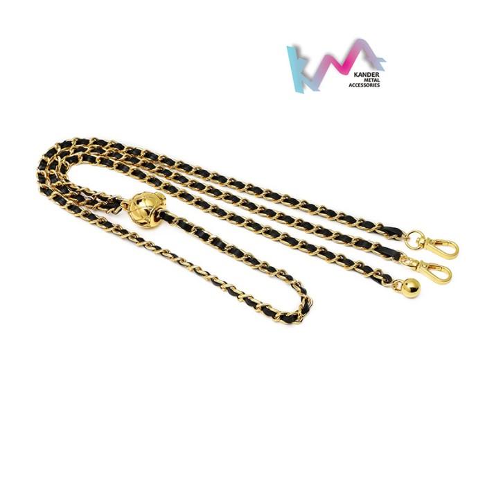Gambar KANDER Alloy Bag Chain Rantai Tas Aksesoris Tas E1503 - ShinyGoldBlack dari Kander MetaI Accessories undefined Tokopedia