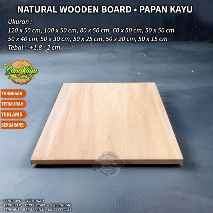 Gambar Papan kayu 50x50x2 cm wooden board daun meja nampan kayu talenan tray - 50 x 15 cm, Dihaluskan dari Wood Craft Factory undefined Tokopedia