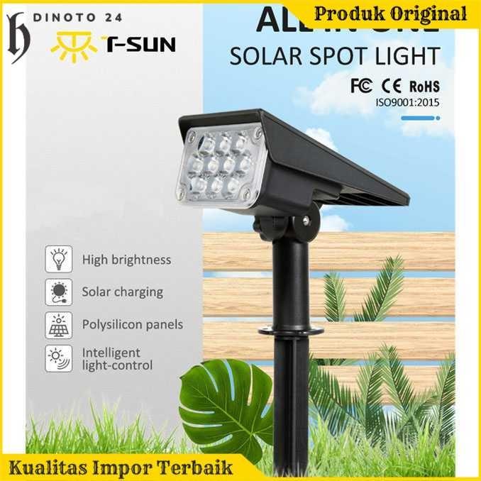 Gambar Lampu Taman Outdoor Solar Power Waterproof 10 LED - Cool White dari ABC Dapur undefined Tokopedia