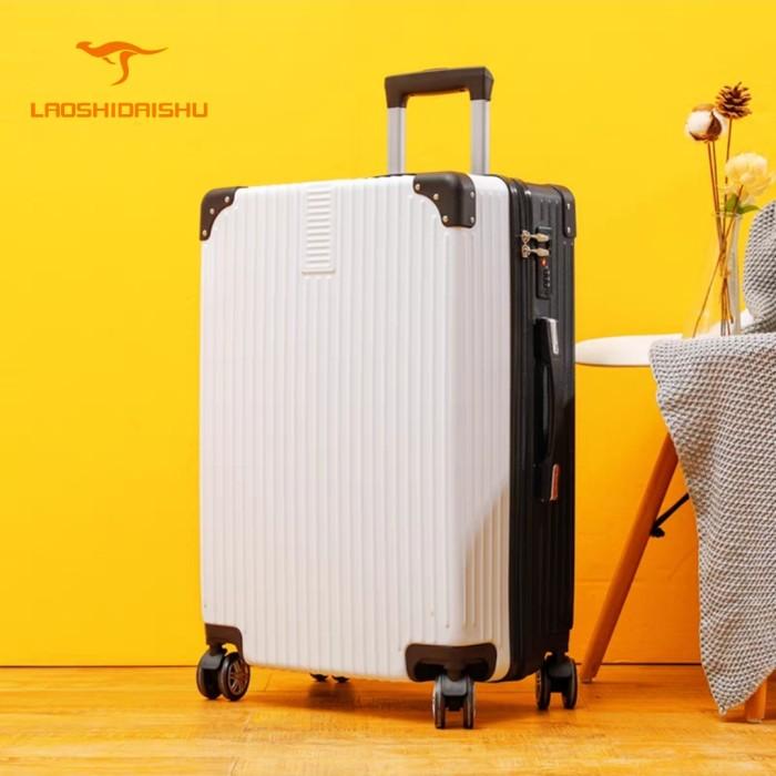Gambar Laoshidaishu ABS+PC Material Koper 20/22/24 inch Kabin Bagasi Koper - PUTIH HITAM, 20in dari Ledjepelinstore undefined Tokopedia