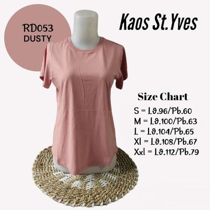Gambar Kaos Basic St.Yves - Peach, S dari Mentari Safira Wijaya undefined Tokopedia