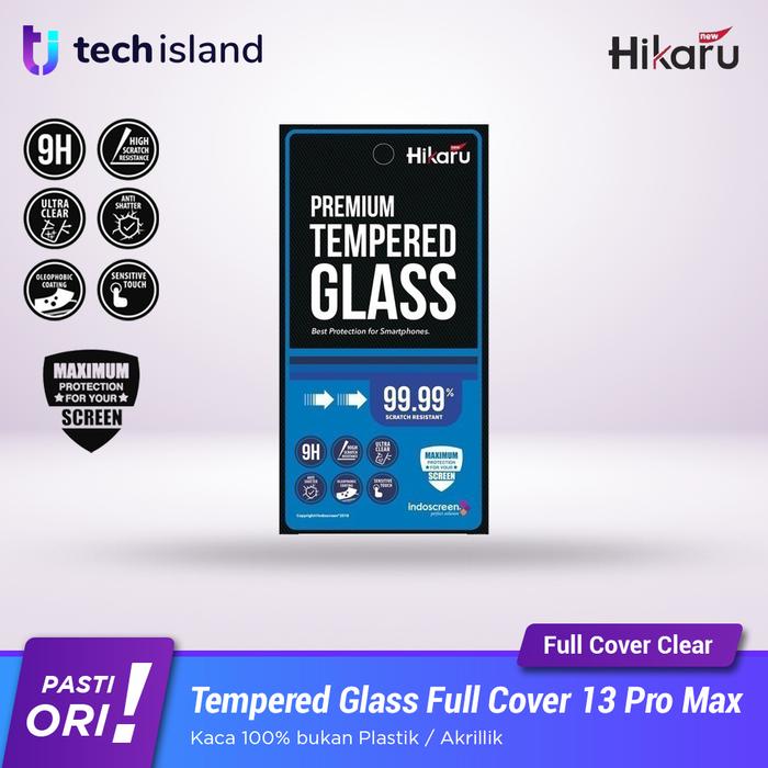 Gambar New Hikaru Tempered Glass iPhone 13 ProMax Premium FullCover Clear/Spy - Clear dari Tech Island undefined Tokopedia