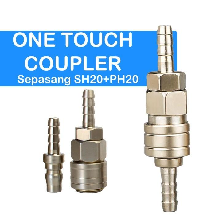 Gambar One Touch Quick coupler Swivel sepasang - Untuk ke selang Id 8mm - SH20+PH20 dari Importir Pompa DC undefined Tokopedia