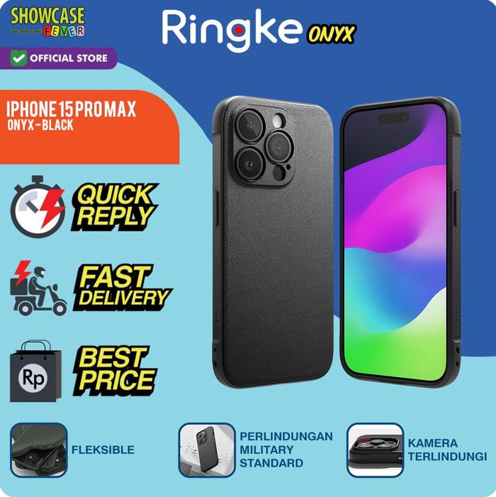 Gambar Casing Ringke Compatible For iPhone 15 Pro Max Onyx Softcase Tahan Banting Magsafe - Onyx-BLK dari ShowcaseFever undefined Tokopedia