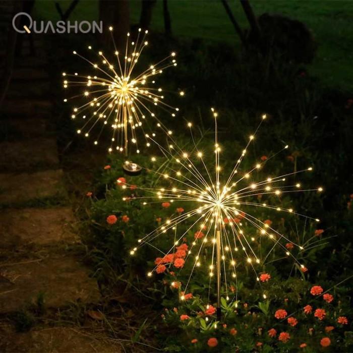 Gambar Lampu Taman Hias Tancap Solar Power Waterproof Warm White - QS504 - 150 LED dari importermurah undefined Tokopedia