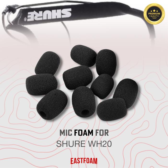 Gambar Busa Mic Headset Shure WH20 Foam Microphone WH-20 WH 20 Mic Foam - Busa Hitam 1pc dari EastFoam undefined Tokopedia