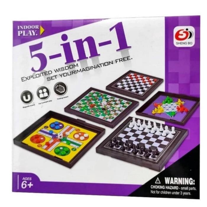 Gambar Permainan Ludo 5in1 Catur Magnet Game Ludo Mainan Anak Ular Tangga - Ludo5in1 dari Jaminmurah899 undefined Tokopedia