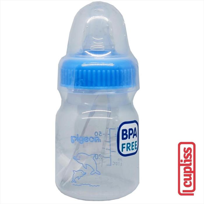 Gambar PIGEON Bottle PP RP Slim Neck Eko 50 ml Blue Cap Botol Susu dari Cupliss undefined Tokopedia