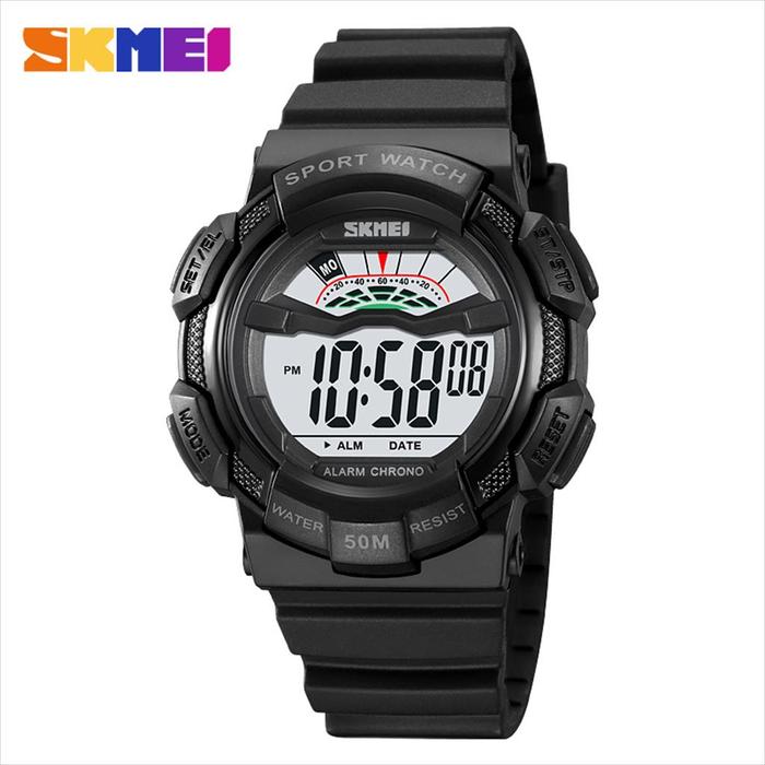 Gambar Jam Tangan Pria SKMEI Digital Sport 2153 Water Resist Original - Hitam Putih	 dari SKMEI MURAH & ORIGINAL undefined Tokopedia