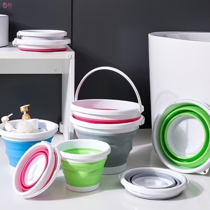 Gambar Baskom Lipat Portable Ember Lipat Portable Water Bucket Foldable 10 L - 5 Liter dari Mahendra Infotech Store undefined Tokopedia