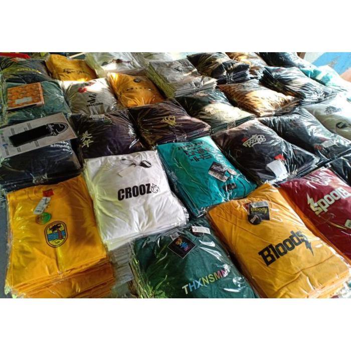 Gambar grosir kaos distro BM ori 1lusin free gelang  stiker bebas pilih dari Faizah's store undefined Tokopedia