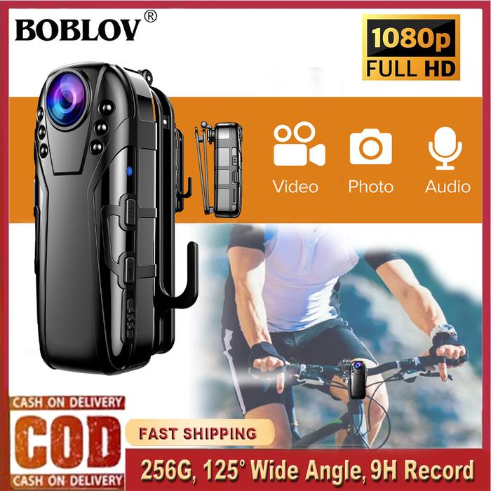 Jual BOBLOV L02 Mini Body Camera, 1080P Night Vision IR Video
