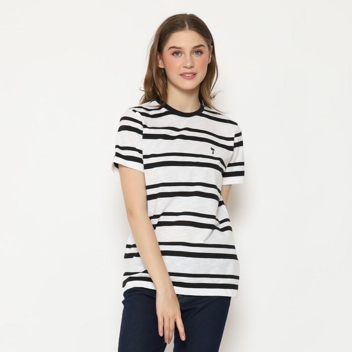 Jual 100% new coconut island ladies t-shirt stripe dwts001h1 happy