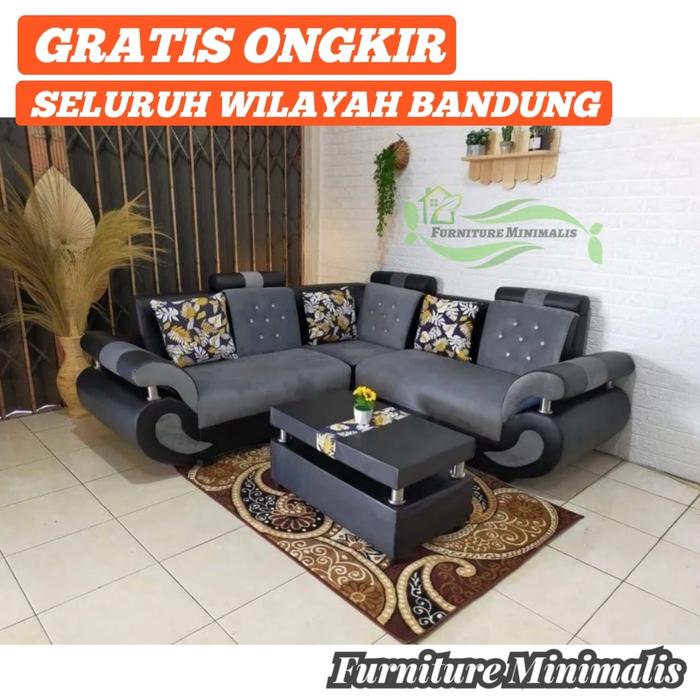 Gambar New Sofa Minimalis Kursi Tamu Sudut Furniture Minimalis Bandung dari YosafatSiliwangi undefined Tokopedia
