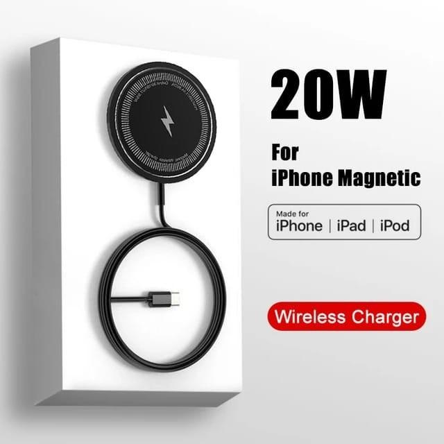 Gambar Charging iPhone 15 Pro Max Plus 15Pro 20W Magsafe Wireless Charger - Hitam dari Mrs Super Case undefined Tokopedia